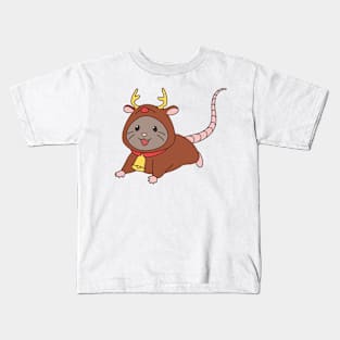 Cute Christmas rat Kids T-Shirt